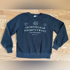 Ouija Board Mystic Oracle Graphic Sweatshirt Black S/M